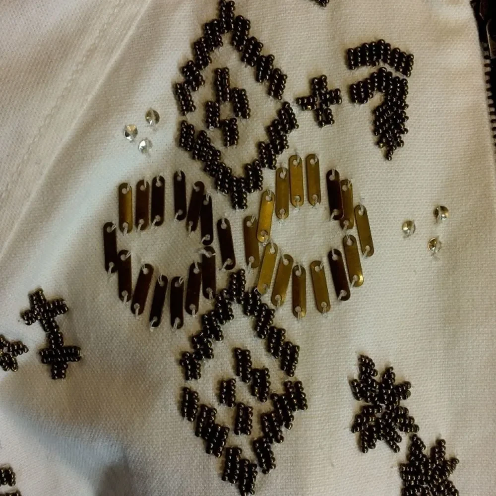 Chico's Size 1 Aztec Style Jacket with Embellishments. Stunning!!!!